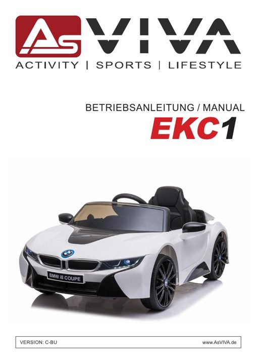 Elektro Auto BMW Coupe (JE1001 I8) EKC1_WHITE