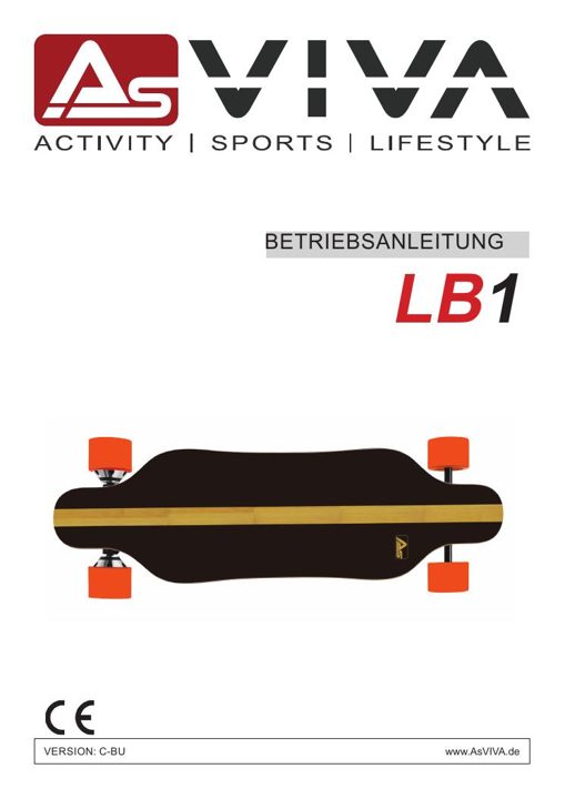 E-Longboard AsVIVA LB1 Elektro Skateboard