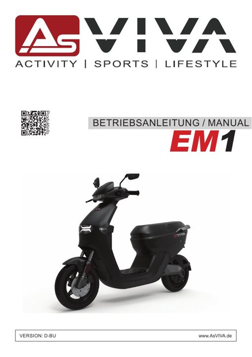 Elektrische scooter EM1 Bedienungsanleitung
