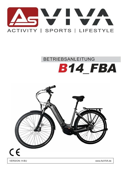 City E-Bike B14 Bedienungsanleitung