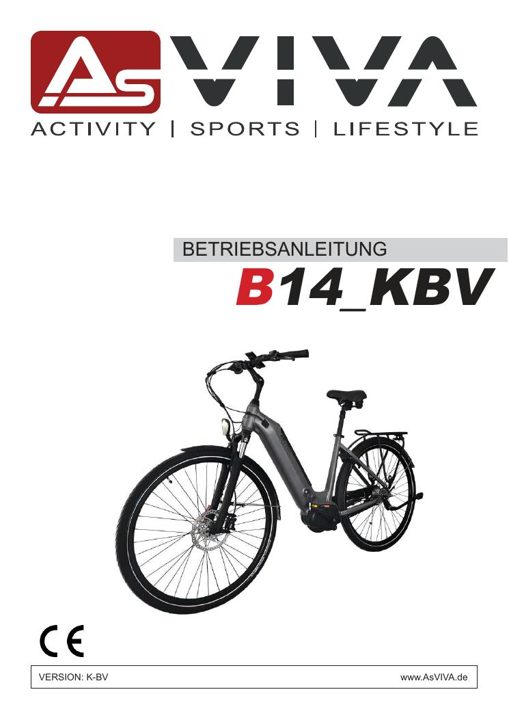 City E-Bike B14 Bedienungsanleitung
