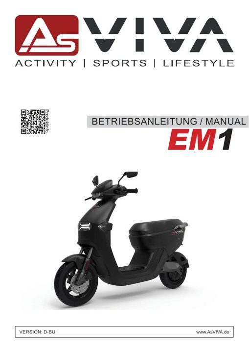 Elektrische scooter EM1 Bedienungsanleitung