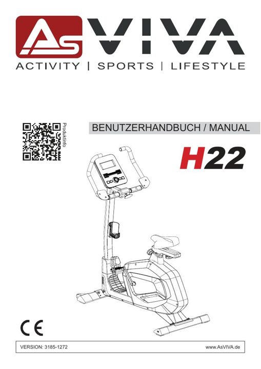 Ergometer Smart Fit H22 Bedienungsanleitung