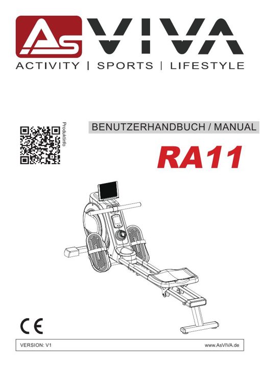 Roeimachine RA11 Magnetic Bedienungsanleitung