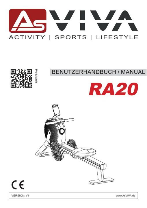 Roeimachine PowerGen RA20 Bedienungsanleitung