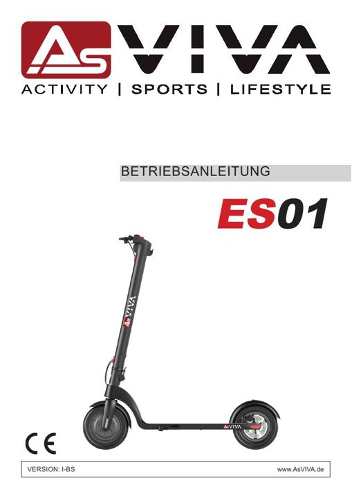 E-scooter AsVIVA ES01 step Bedienungsanleitung