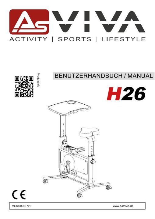 Desk-Bike & hometrainer H26 Bedienungsanleitung