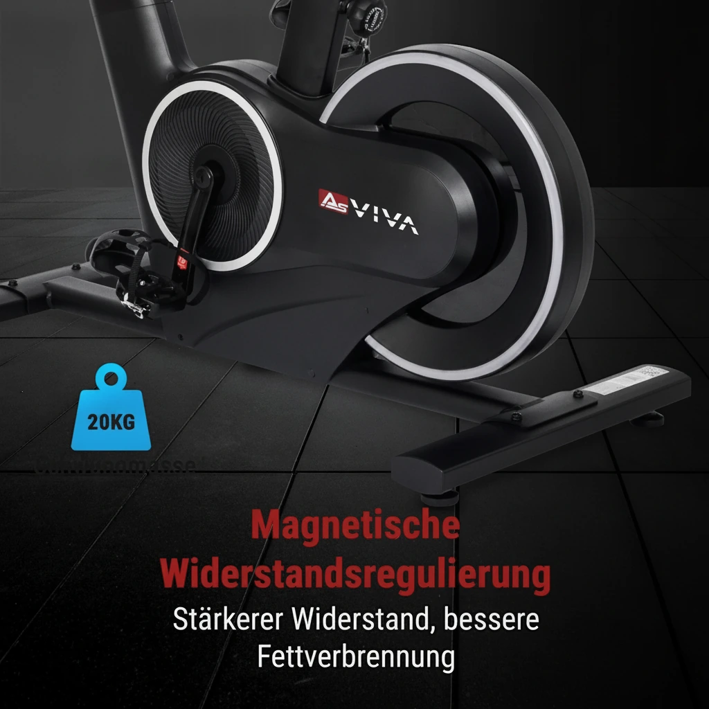 Magnetische weerstandsregeling & 20 kg vliegwielmassa