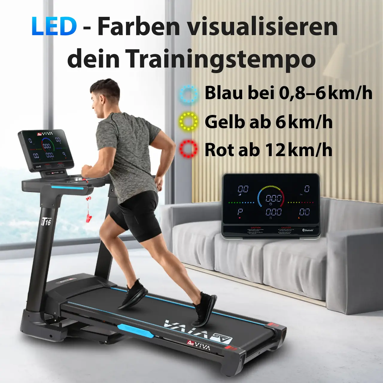 LED-kleuren tonen jouw trainingstempo in één oogopslag