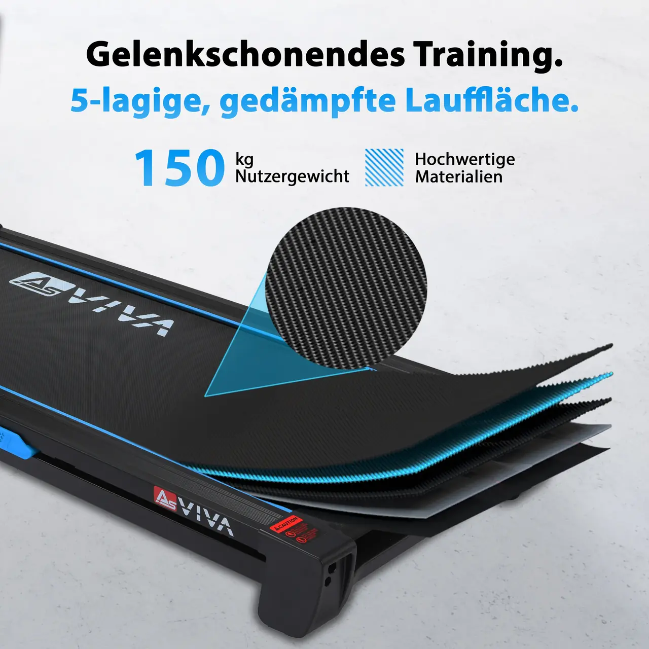 5-laags gedempt loopoppervlak voor gewrichtsvriendelijk trainen