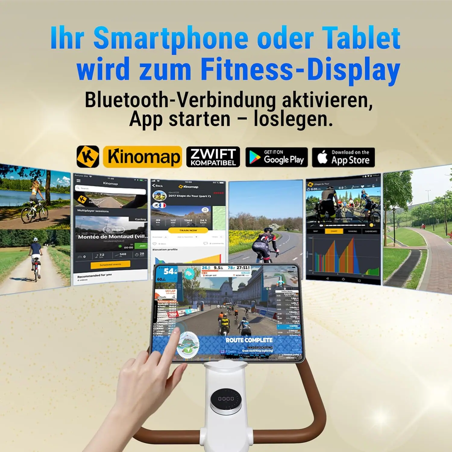 Jouw smartphone of tablet wordt een fitnessdisplay
