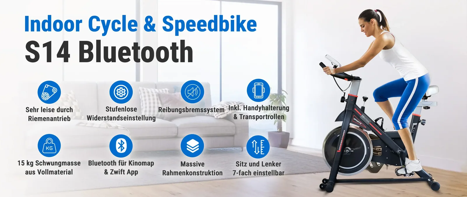 AsVIVA S14 Indoor Cycle & Speedbike – overzicht