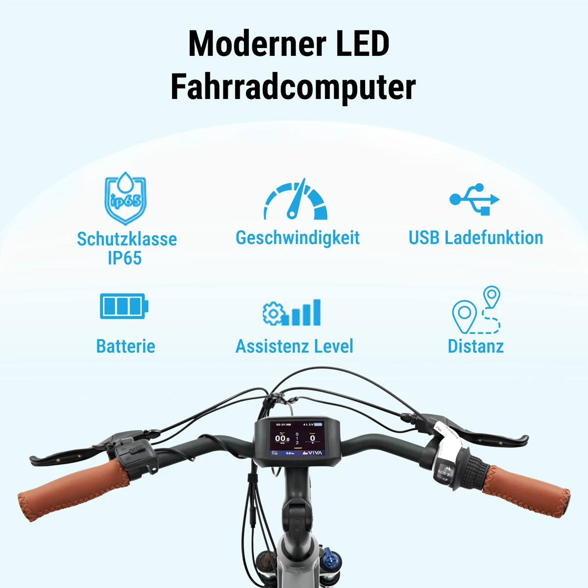 Moderne LED-fietscomputer