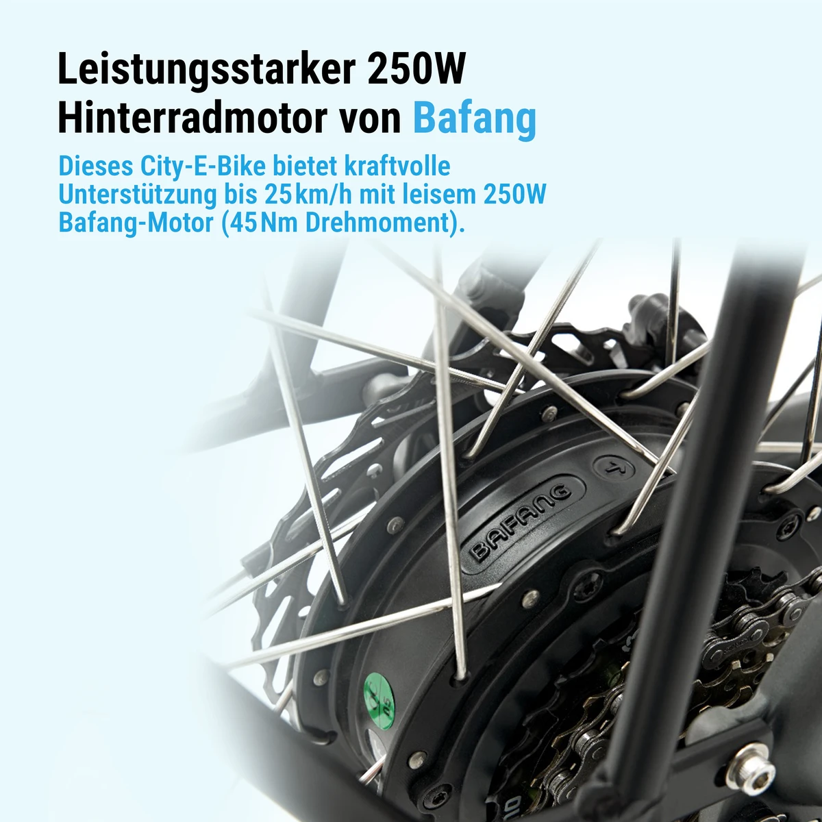 250 W Bafang achterwielmotor