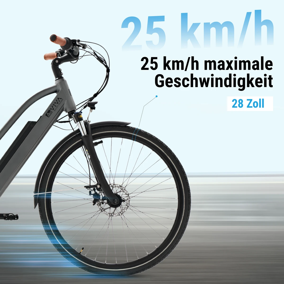 25 km/u op 28 inch wielen