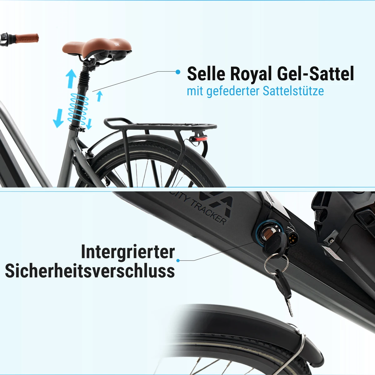 Selle Royal gelzadel & veiligheidssluiting
