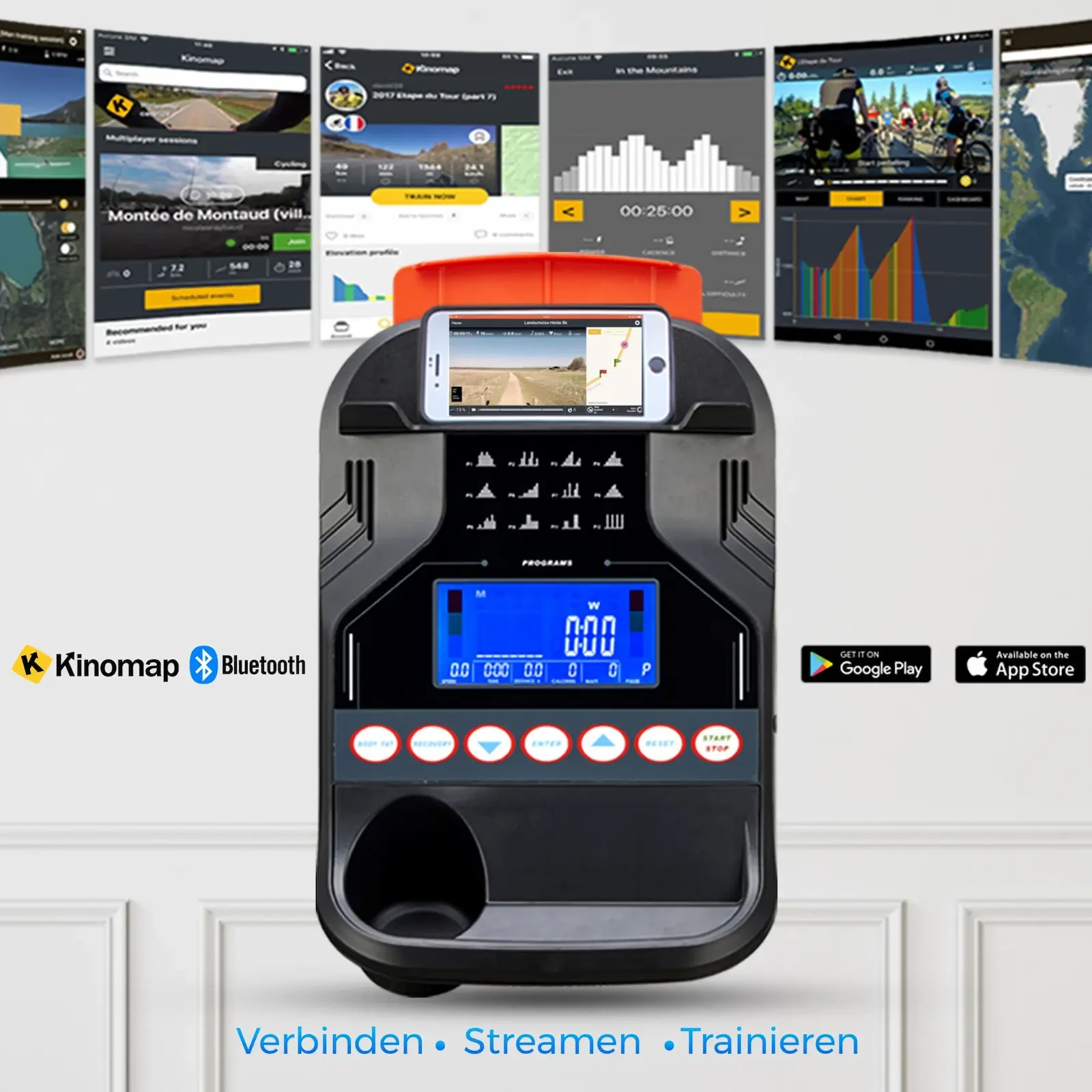 LCD-Trainingscomputer mit Bluetooth &amp; Kinomap
