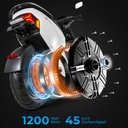 AsVIVA Elektro-Motorroller EM1 weiß - Antrieb und Akku