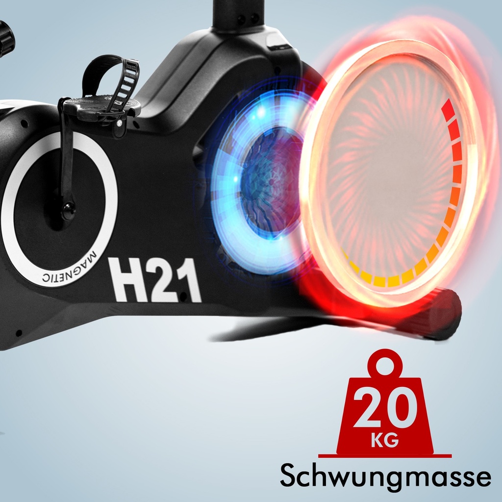 AsVIVA Ergometer Hometrainer H21 Pro Wi-Fi – vliegwielmassa magneetrem