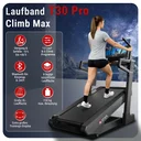 Detailweergave van de AsVIVA loopband T30 Pro Max Climb Marathon met zicht op de hoogwaardige afwerking