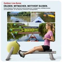 Interactieve live lessen op de AsVIVA roeimachine RA20 voor begeleide training op het scherm