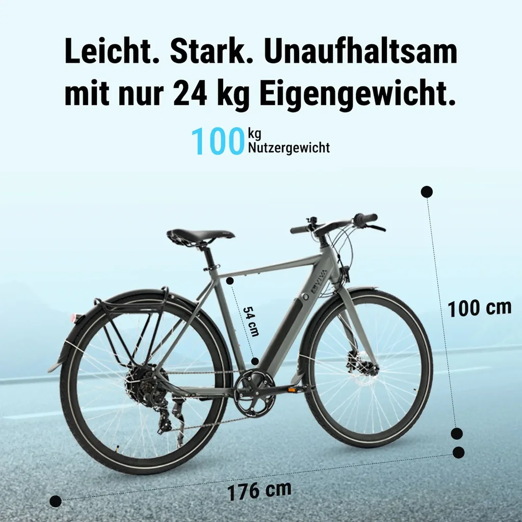 AsVIVA E-Bike BC1B – 28" Urban Citybike – Weergave 10