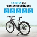 AsVIVA E-Bike BC1B – 28" Urban Citybike – Ondersteuningsniveaus