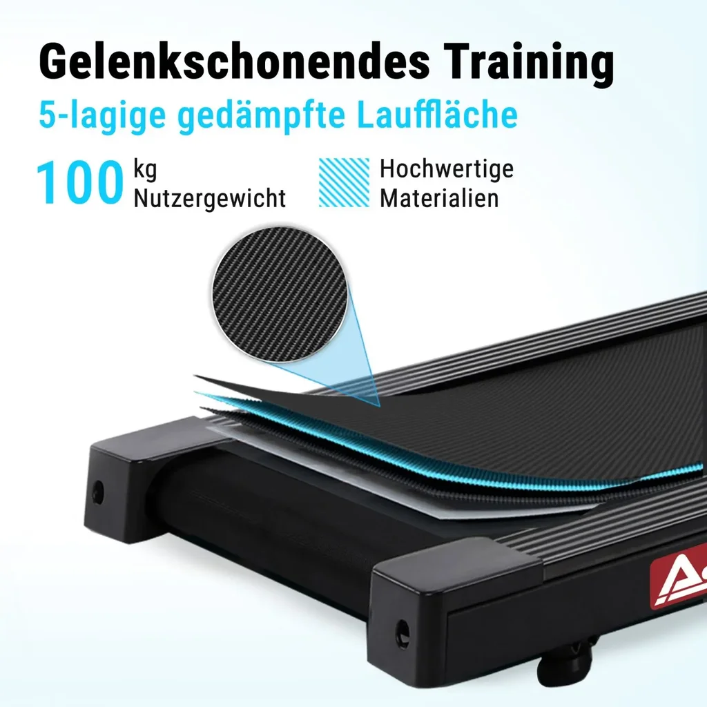 AsVIVA 2in1 – Walk & Run Loopband T21 – Compacte bouwwijze (3)