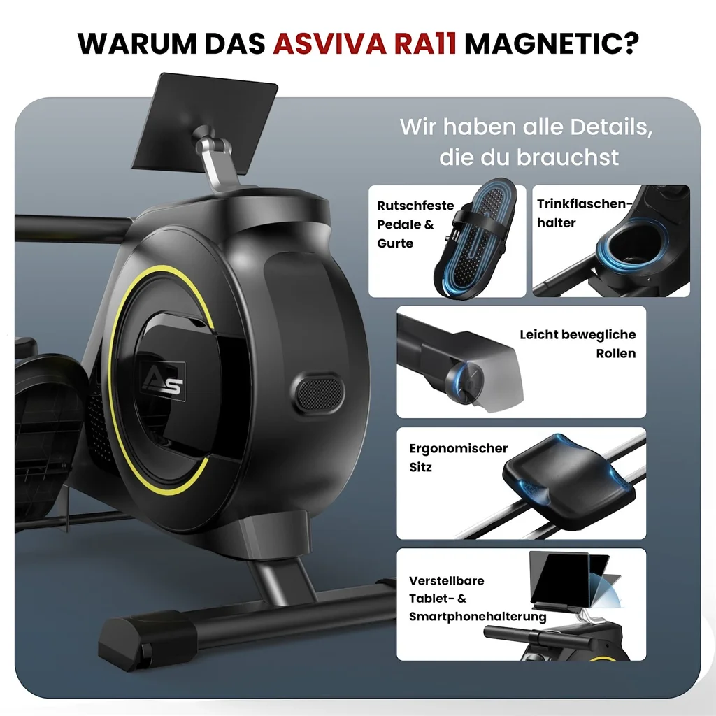 AsVIVA Roeimachine RA11 Magnetic – Magnetisch remsysteem (4)