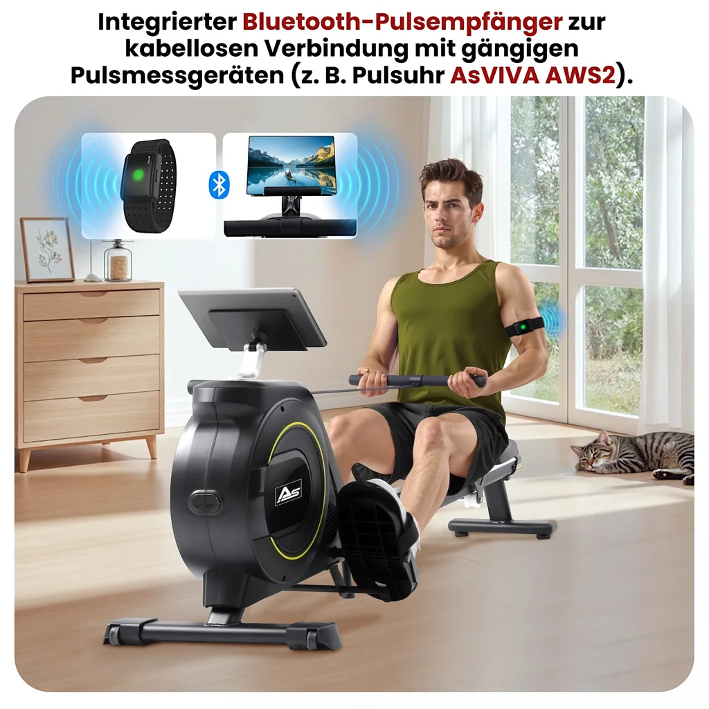 AsVIVA Roeimachine RA11 Magnetic – Magnetisch remsysteem & pulsontvanger