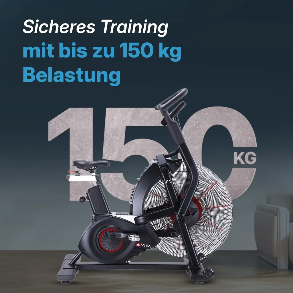 AsVIVA Air Bike semi-professionele hometrainer F1 – Luchtweerstand (2)