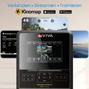 Scherm van de AsVIVA ergometer H25 Studio Pro voor het streamen van apps en trainingsinhoud