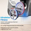 Riemaandrijving van de AsVIVA ergometer H25 Studio Pro voor een stille en soepele trapbeweging