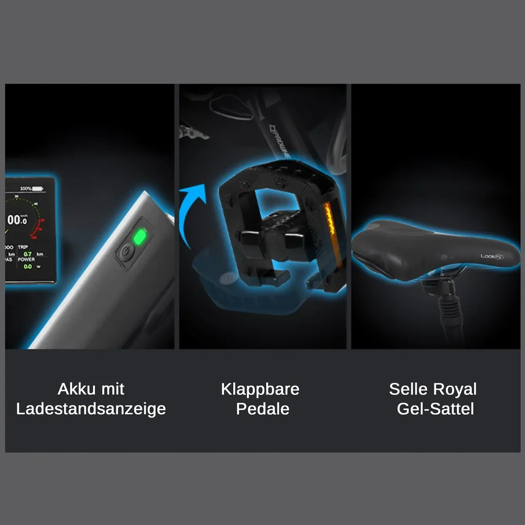 E-Bike Klapprad Stadtfalter B13 – Faltrad Komponenten2