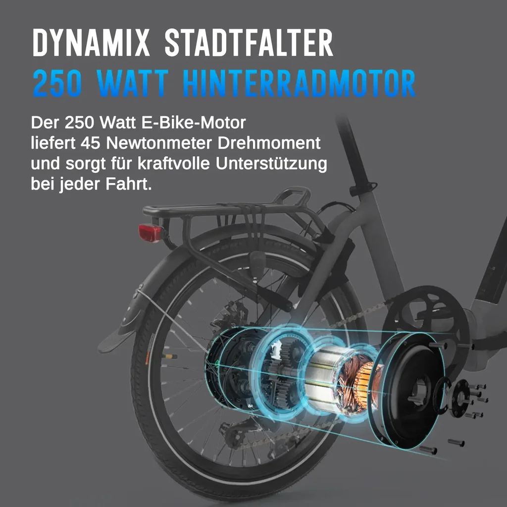 Kraftvoller 250-W-DynamiX-M-Hinterradmotor