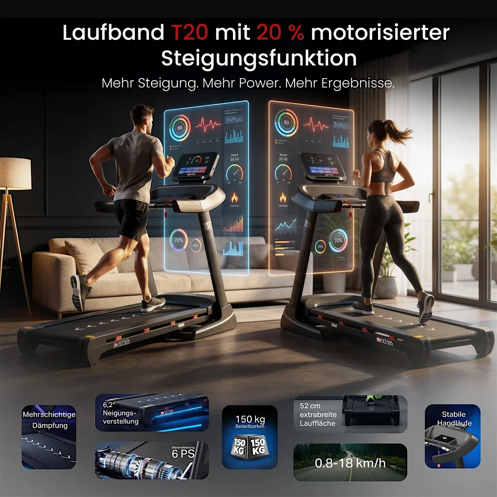 AsVIVA loopband T20 Cardio Pro Runner – Weergave 7