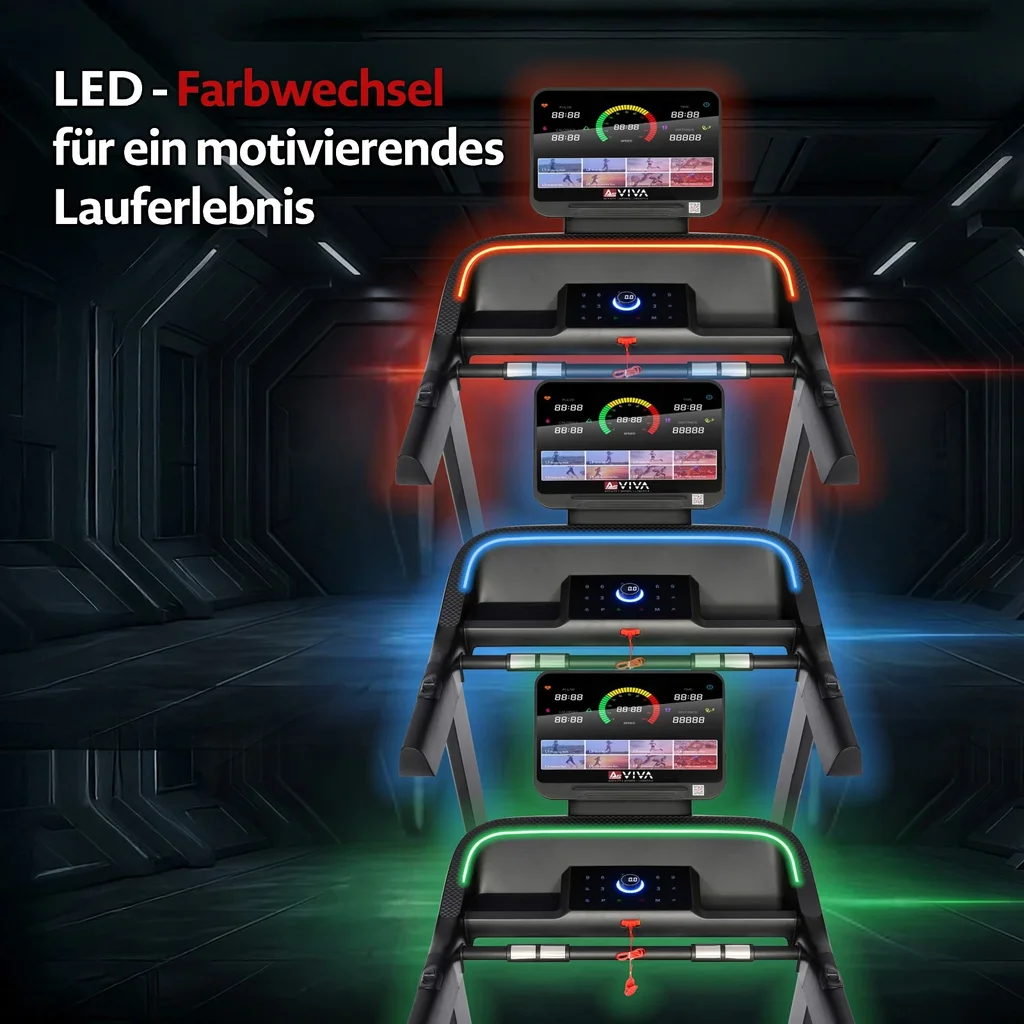 AsVIVA loopband T20 Cardio Pro Runner – LED-verlichting & verlichting