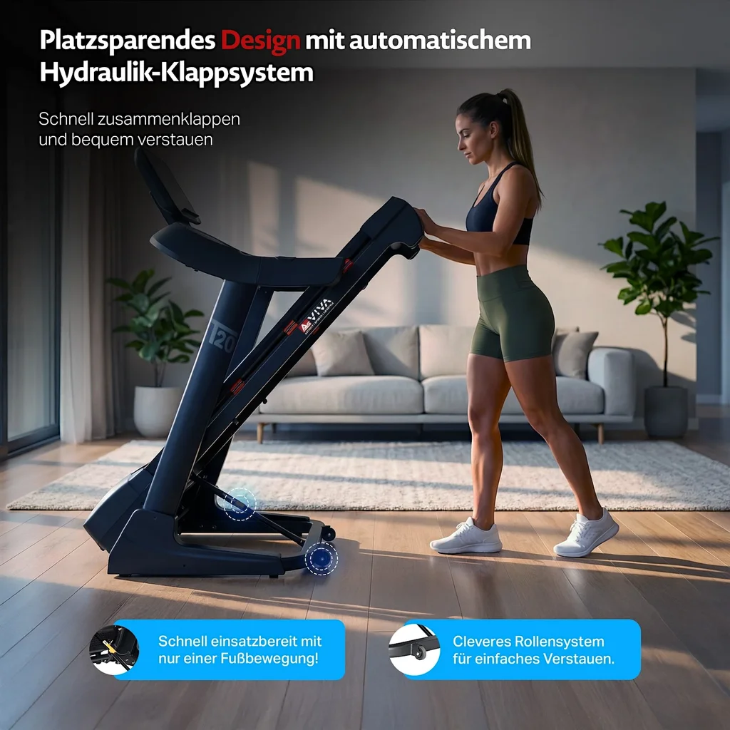 AsVIVA loopband T20 Cardio Pro Runner – inklapbaar