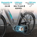 AsVIVA City E-Bike Stadtfalter B14 – Grijs/Wit – Motor