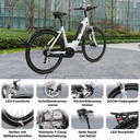 AsVIVA City E-Bike Stadtfalter B14 – Grijs/Wit – Weergave 2
