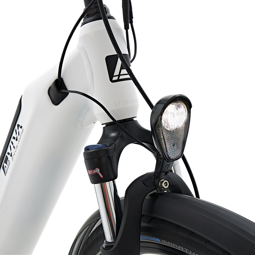 AsVIVA City E-Bike Stadtfalter B14 – Grijs/Wit – Weergave 14
