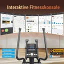 Fitnessconsole van de AsVIVA crosstrainer C28 Runner met overzichtelijke weergave van trainingsgegevens en programma's