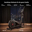 Maten en afmetingen van de AsVIVA crosstrainer C28 Runner in het maatoverzicht