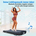 Geïntegreerde Bluetooth-luidsprekers van de AsVIVA Walking Pad loopband T25 voor muziek tijdens de training