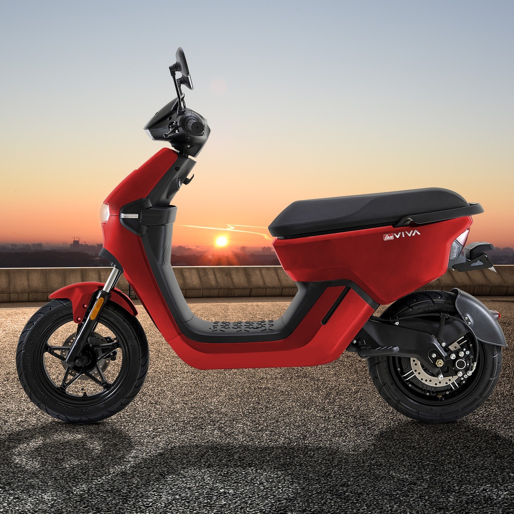 [EM1_RED] Elektro-Motorroller AsVIVA EM1 rot - Produktansicht