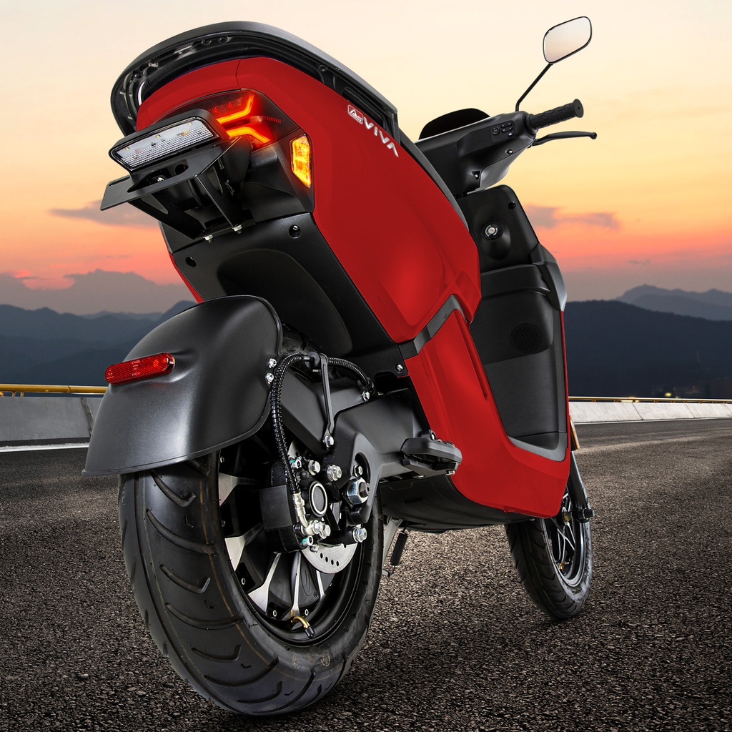 [EM1_RED] elektrische scooter AsVIVA EM1 rood - Productweergave