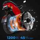 [EM1_RED] elektrische scooter AsVIVA EM1 rood - Aandrijving en accu