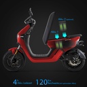 [EM1_RED] elektrische scooter AsVIVA EM1 rood - Productweergave