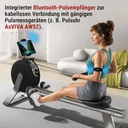 AsVIVA roeimachine RA20 in het zwart met geïntegreerde Bluetooth-pulsontvanger