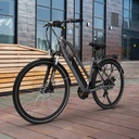 B15 City E-Bike 28 Zoll in Grau - Seitenansicht